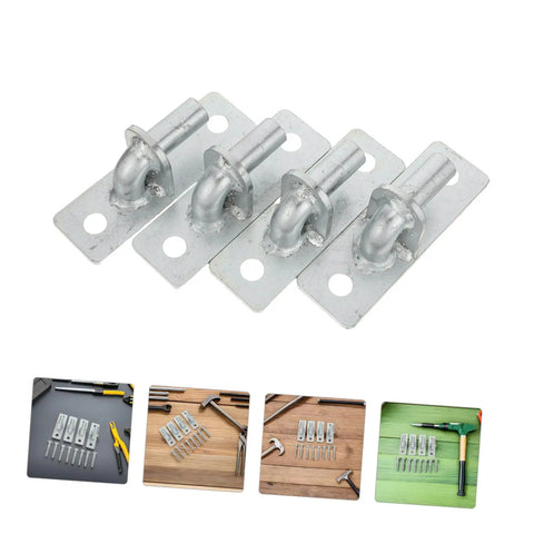 Heavy Duty Gate Hinges 4 Piece Galvanized Iron Barn Door Hardware Weather Resistant Silent Glide close-up view of design and details