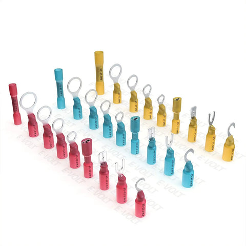 All In One Heat Shrink Wire Connectors Kit With 270 Pc Waterproof Electrical Crimp Terminals For Auto And Marine Use
