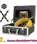 Tough As Nails Industrial Borescope With Seven Inch Monitor And Fifty Foot Flex Cable in carrying case with yellow cable.