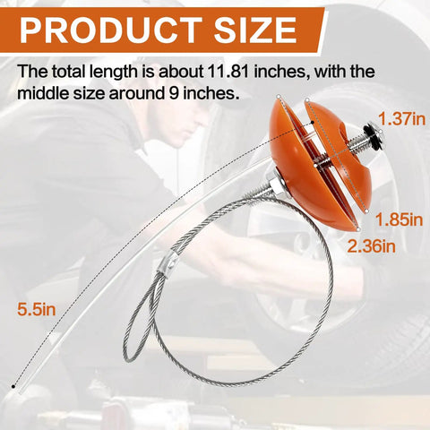 3 Pack Sidewall Tire Repair Kit With Dual Alignment Wires For Atv And Sxs Quickfix Portable Puncture Plug size details with measurements.