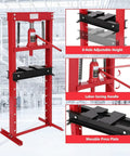 12 Ton Hydraulic Shop Press H Frame With Movable Plates And Adjustable Height for Bearing and Metalworking