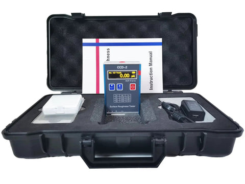 All In One Surface Roughness Tester For Ra Rz Rq Rt Profilometer in protective case with accessories and manual
