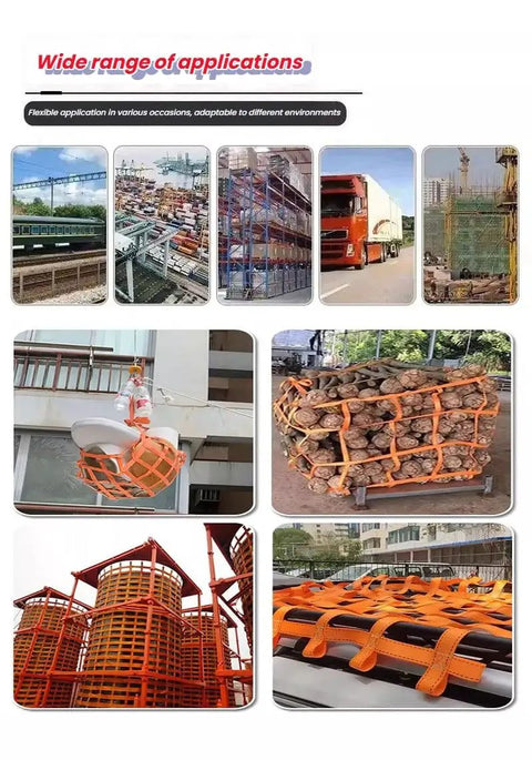 Heavy Duty Polyester Cargo Hoisting Net For 1 Ton Capacity Built Tough For Real World Lifting With 78.7x78.7 cm Grid in various uses