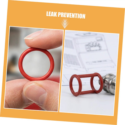 Six Pack Ice Cream Maker Silicone Seal Rings Replacement Gaskets For Valve Stem To Lock In Leakproof Performance And Moisture Resistant Mojo For Home And Commercial Makers red silicone leak-prevention gasket ring