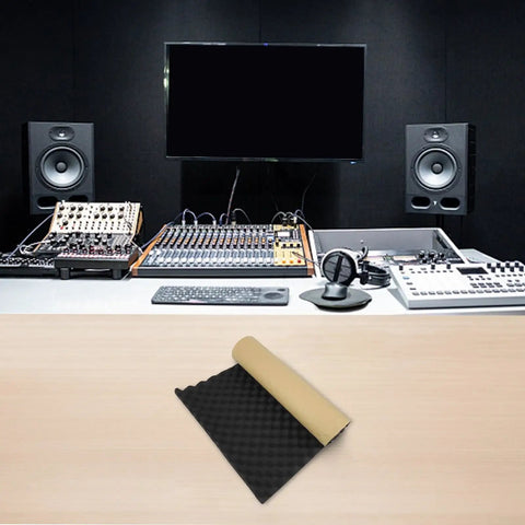 Pro Level Acoustic Foam Tiles For Car Sound Deadening And Studio Noise Reduction, 100x50cm size in recording studio setting.