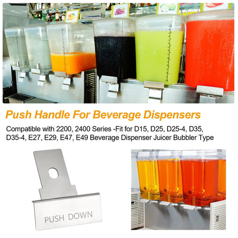 Top Notch Hand Activated Dispenser Valve Handle for Cold Beverage Dispensers Replacement Part Compatible With Cs Series Grindmaster Cecilware Crathco Units Fits D112 D15 D155 D156 D25 D255 D256 D35 D355 D356 E27 E275 E276 E29 E295 E296 HD15 stainless steel push handle for cold beverage dispensers