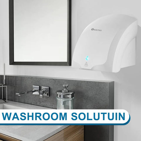 Wall Mounted Hand Dryer 1600W For Bathrooms Automatic High Speed Warm Wind Drying 110V Plug In Quick 10 To 15 Second Dry