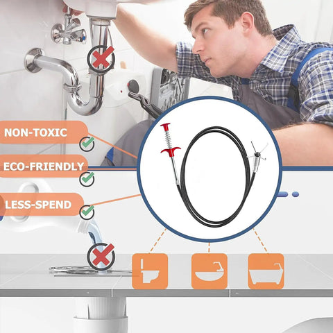 Flexible Grabber Claw Tool Reacher With Four Claws Bendable Hose For Hair Clog Removal In Kitchen Sink Bathroom Drains Toilet Easy To Use Plumbing Snake Tool For Home