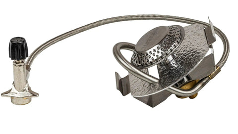 Ultralight Camping Stove Kit For Alcohol Or Butane With Dual Burners metal burner component and hose connection