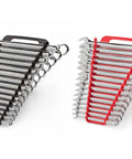 30 Piece Combination Wrench Set With Inch And Metric Wrenches, Angled Open End For Easy Fit, Durable Holder Included