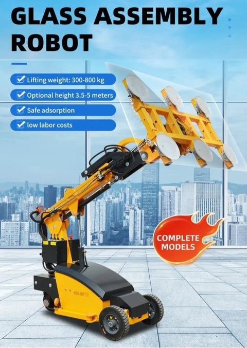 Professional Grade Heavy Duty Glass Vacuum Lifter Big Lift Powerhouse With Smart Adjustable Suction Cups for efficient glass handling.