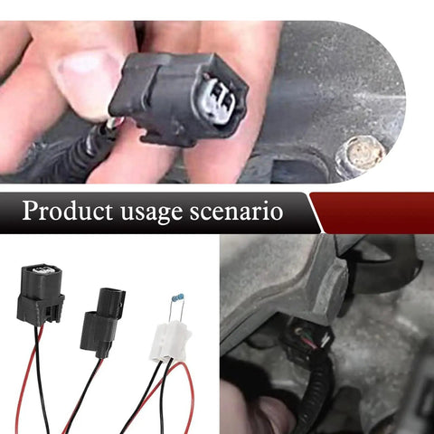 VCM Muzzler Harness Disable Kit For Honda Accord Pilot Odyssey Ridgeline Fits Honda Models Reduces Oil Consumption Prevents Spark Plug Fouling And Misfires Shields Engine From Piston Ring Wear And Cylinder Wall Stress, showing wiring harness and resistors close-up.