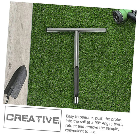 Stainless Steel Soil Sampler Probe With T Handle For Easy Soil Testing In Gardens Lawns And Farms Lightweight Pro Grade