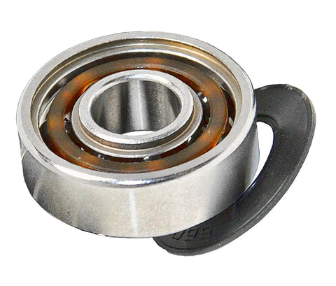 Premium S608 Double Sealed Skateboard Ball Bearings Featuring Stainless Steel Races and Abec Five precision, 8x22x7mm size.