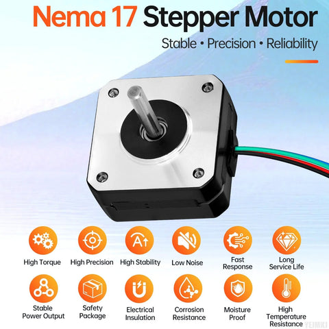 NEMA 17 stepper motors 10-pack for 3D printers and CNC