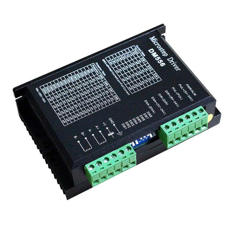 DM556 CNC Stepper Driver for NEMA Motors, 128 microsteps, anti-resonance, precise control for machining and robotics projects.