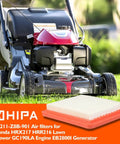 Beefy 3 Pack Air Filter Replacement For Honda GCV Engines GCV160 And GCV190 Fits HRX217 HRR216 HU800AWD Walk Behind Mowers 17211 Z8B 901 Durable High Flow Mower Filter Element shown with lawn mower