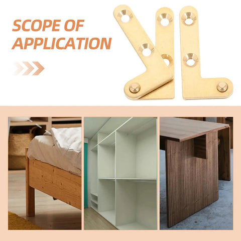 Four Pack Brass Concealed Shaft Hinges For Doors Down Pivot Heavy Duty Door Hardware applications shown in bedroom, closet, table