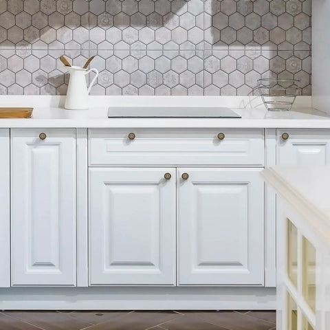 White kitchen cabinet with Antique Bronze Kitchen Cabinet Knobs 1-1/4 Inch Solid Metal Rosette Sunburst Pulls Built To Last For Cabinets Vanities And Dressers Set Of 10 Heavy Duty Drawer Knobs Vintage Vibe Hardware.