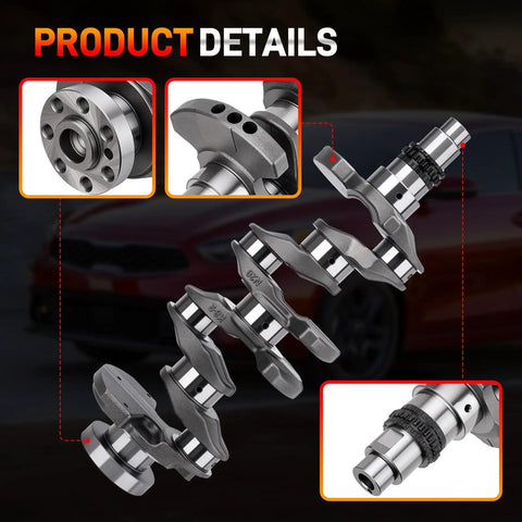 Engine Crankshaft And Connecting Rod Bearings Kit Fits 2.0L Kia Forte 2017-2021 And Hyundai Elantra 2016-2020 Kona 2018-2021 Veloster 2019-2021 Replacement Kit With 23110-2E510 23110-2E501 23510-2E001 23510-2E460 showing product details