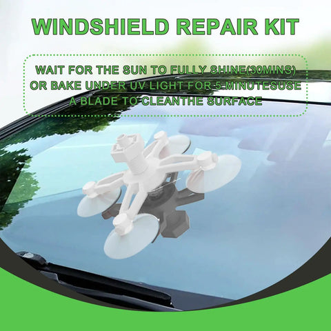 Fast Windshield Repair Kit For Cars With 20 Minute Cure No Tools Required Fix Glass Cracks And Chips At Home device on auto glass