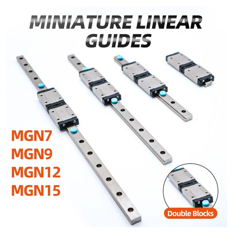 Ultra Smooth High Precision Linear Guide Rail Double Blocks CH Type For CNC And 3D Printer Upgrade MGN7 MGN9 MGN12 MGN15 With MGN9H 500mm showing multiple rails