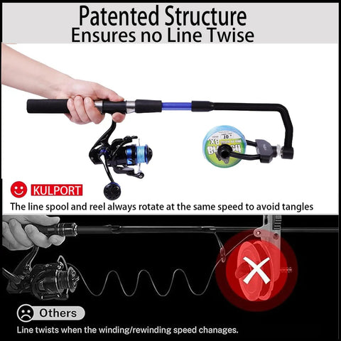 Fishing Line Spooler No Line Twist Adjustable Winder Portable For Spinning Casting And Trolling Reels in hand
