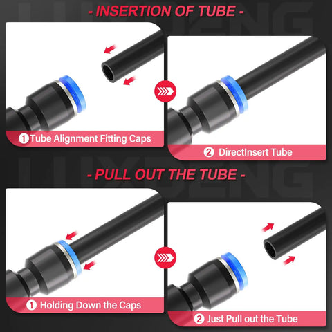 4mm OD Black Polyurethane PU Air Hose Tube For Compressed Air And Fluid Transfer, 10 Meter Length, installation guide