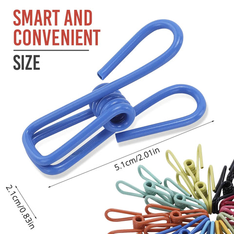 Dope Assorted Bag Clips Set, Solid 30 Pack PVC Food Sealer, with blue clip measuring 5.1cm by 2.1cm, perfect for sealing.