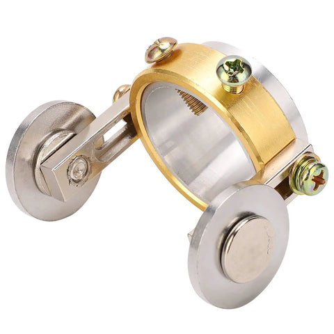 Pro Grade Adjustable Plasma Cutter Roller Guide Wheel With Brass Plating, Spacer For Clean, Accurate Cuts, Inner Diameter 20 To 27mm, Torch Wheel Replacement For 60A AG60 SG55 showing brass and metal construction.