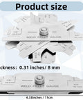 Pro Grade 3 Piece Welding Measuring Tools Set With 7 Piece Fillet Weld Gauge Kit, Single Weld Ruler And Stainless Steel Bridge Cam Gauge For Precise Welding Inspections And Accurate Metal Fabrication, 4.33in size