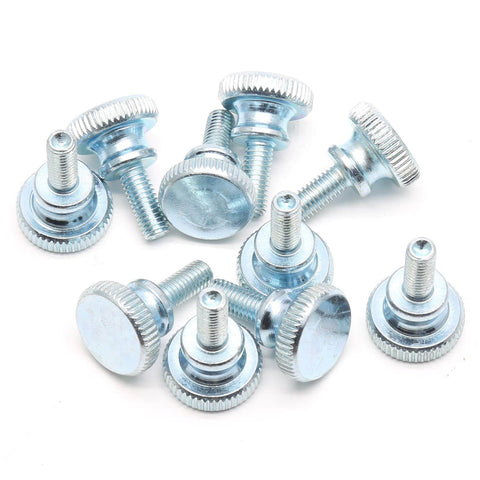 10 Pcs M5 Knurled Thumb Screws Zinc Plated Flat Head Grip Knobs M5x12mm Durable Rust Resistant Hardware