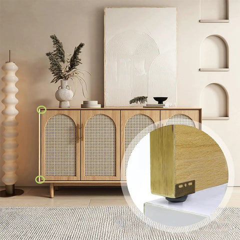 Built Tough As Nails Heavy Duty Iron Concealed Shaft Cabinet Door Pivot Hinges With Sturdy Pin Bushings Free Swinging Wood Door Hardware Smooth Bronze Finish Four Pack Zero Drama Install, showing wood cabinet and hinge detail.