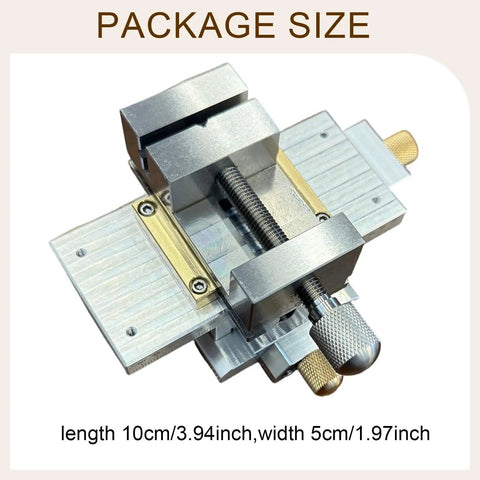 Rock Solid Precision Cross Slide Table With Heavy Duty Vice, 10cm length, aluminum, ideal for drill press milling.