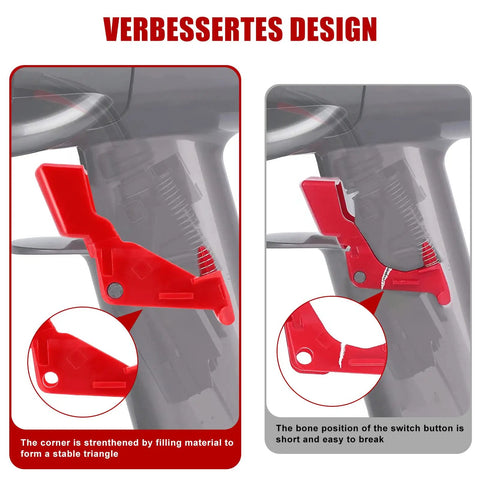 Reinforced Trigger Switch Button For V11 V10 V15 Vacuum Cleaners Replacement Part Upgraded Power Button in red with diagrams