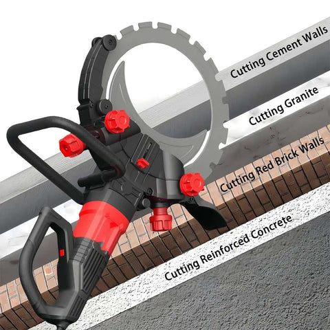 No Sweat Heavy Duty Electric Concrete Ring Saw With Dust Free Wall Cutting Blade For Granite Marble And Brick Ergo Handle design for wall cutting