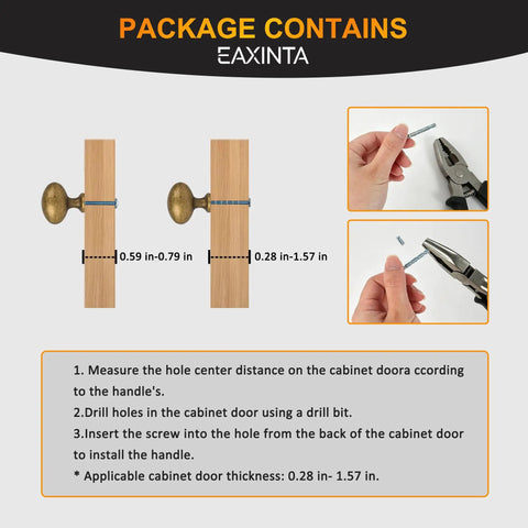 Installation guide for 10 Pack Oval Cabinet Knobs Matte Black Finish Zinc Alloy Durable Hardware For Kitchen Cabinets Dressers And Drawers With Modern Single Hole Design Easy Installation Rust Resistant Long Lasting Furniture Pulls