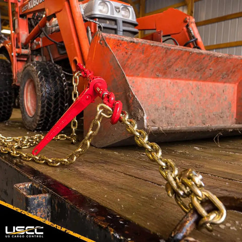Heavy Duty Ratchet Chain Binders For One Quarter Inch To Five Sixteenths Inch Chains, 4-Pack With 3150 Lbs Working Load Limit