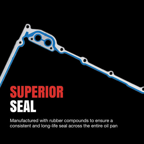 Image of Engine Oil Pan Gasket Set For Volkswagen Super Beetle And Classic VW Models 1961 Through 1974 with superior seal text