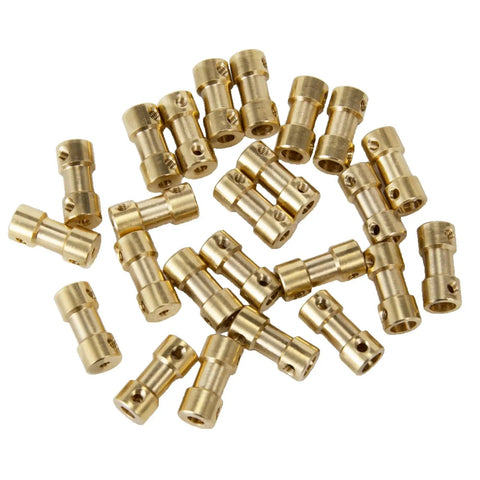Five Pack 5Mm To 6Mm Bore Rigid Brass Shaft Coupling Motor Connector For Precise Machine Linkage Beefy Fit Premium Quality Shaft Joint