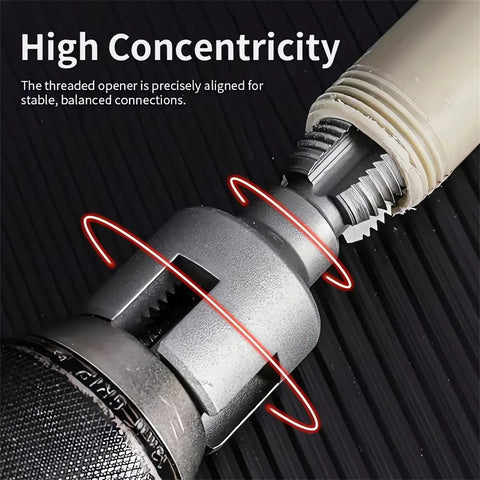 All In One Internal And External Pipe Threading Tool Kit For Half Inch And One Inch And Three Quarter Inch NPT PVC PPR Pipes Compatible With Electric Drill Quick Pro Grade Threading Without Tool Swaps For Plumbing Pros threading a pipe
