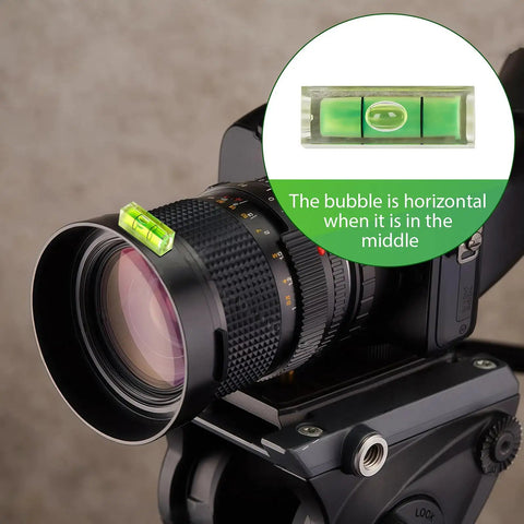 Nine Piece Mini Magnetic Spirit Levels With Crystal Clear Bubble Tubes, Kickass Acrylic Measuring And Layout Tool Kit on camera lens.