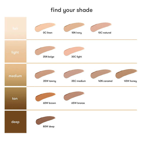 Quick Fix Concealer Stick Soft Ivory Lightweight Vegan Formula Paraben Free And Fragrance Free Long Lasting Smudge Proof Wear shade swatches chart