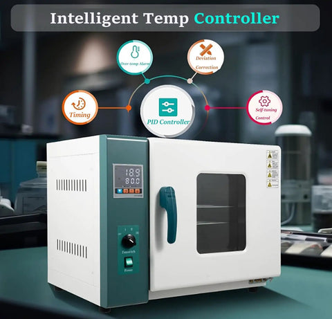 Heavy Duty 45L Lab Drying Oven With 1000W Forced Air Convection For Rapid Heat Treatment featuring digital temperature controls.