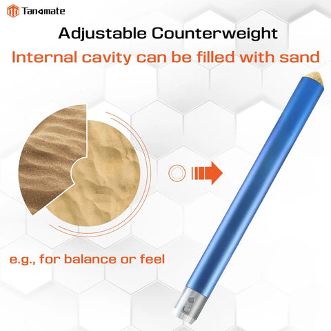 Pro Grade Swan Neck Hollowing Tool For Wood Lathe with sand-filled aluminum handle and adjustable counterweight feature.