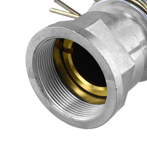 Close-up of the 2 Inch Aluminum Agricultural Irrigation Sprinkler Head With 360 Degree Rotating Water Sprayer for Lawn Garden Farm