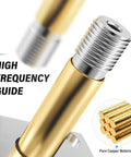 Close-up of high frequency guide made of pure copper material