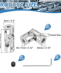 Rotatable Universal Steering Shaft U Joint Coupler Set For RC Cars And Robotics, 4mm To 3.17mm Inner Diameter, shown with components