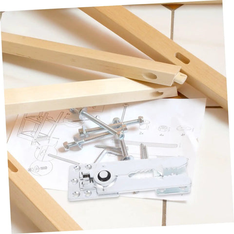 Heavy Duty Sectional Sofa Connector Brackets For Couches And Modular Furniture With Solid Steel Fasteners displayed with installation guide.