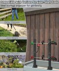 Two Place Weed Eater Rack For Open Trailer With Lockable Hasp Mount On Landscape Trailer Enclosed Trimmer Rack with tools